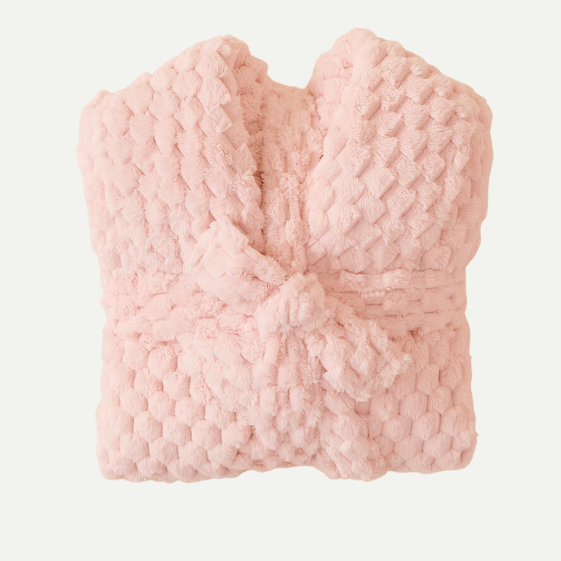 Soft Plush Quilted Effect Robe Soft Plush Quilted Effect Robe