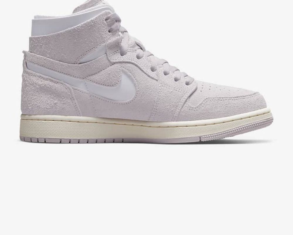 monochromatic-running-shoes-Nike-Air-Force-1-High-Utility Nike Air Force 1 High Utility 2.0 shown in light grey (stone)