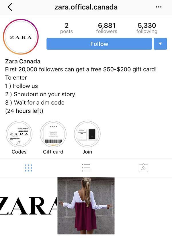 Insta-Scam Alert: No, Lululemon and Zara Are Not Giving $100 Gift Cards -  FLEETSTREET