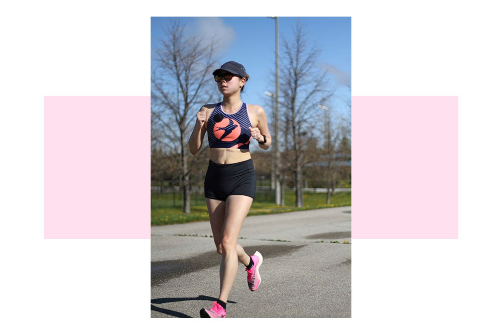 Vanessa Yu going for a run in the early fall