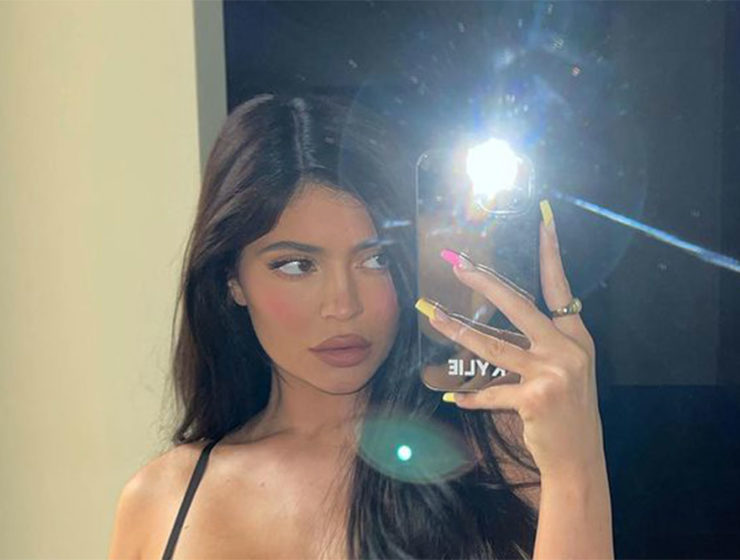 Kylie Jenner doing what the Kardashian family is known for, taking a selfie