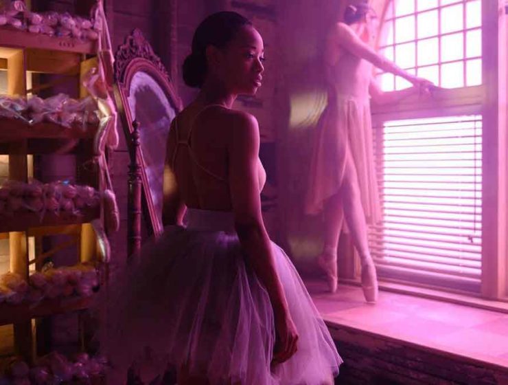 Actress Kylie Jefferson is all dressed in pink as the character Neveah Stroyer on Tiny Pretty Things