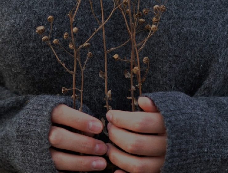 woman-holding-dried-flowers