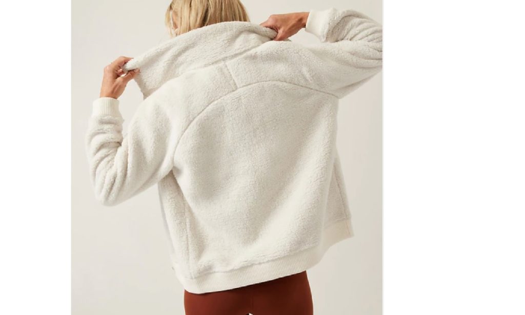 polar zip jacket with high collar