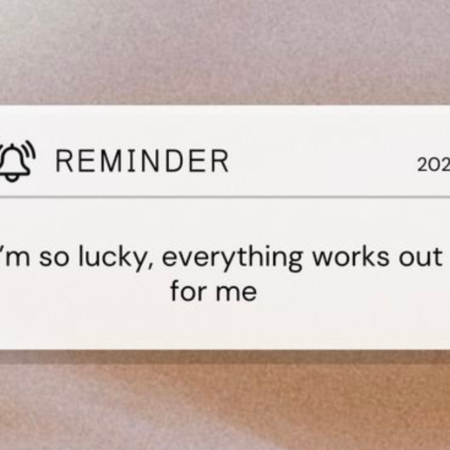 Lucky girl syndrome text reminder