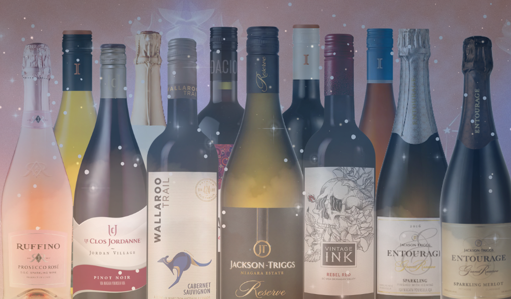 Bottles of wine for the astrology sign wine guide