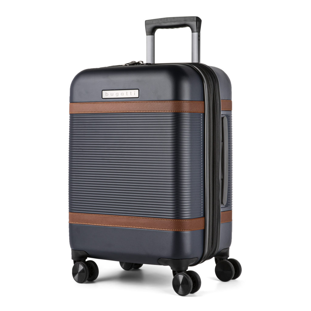 two-toned carry-on bag
