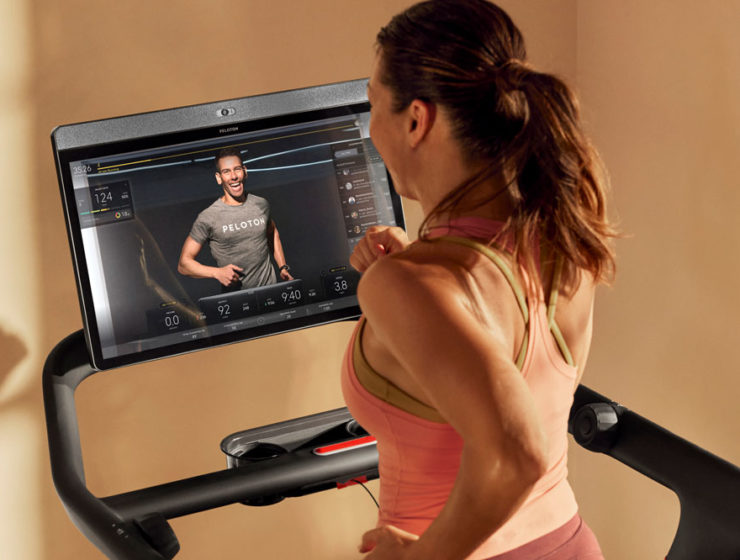 Matty Maggiacomo on the Peloton dashboard, showing how to advance workouts and fitness.