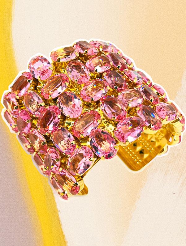 gift-yourself-jewellery-canada-Alan-Anderson-Rose-Crystal-Open-Bangle-Bracelet