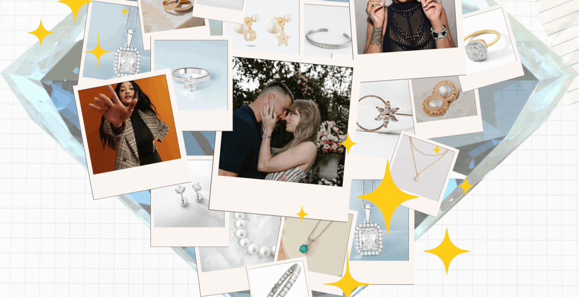 Photos of jewellery and celebrities