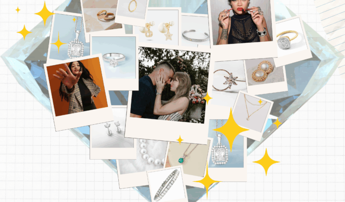 Photos of jewellery and celebrities